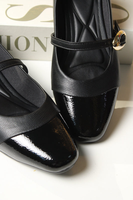 Balerina Mary Negra Elegante | Comodidad Todo el Día