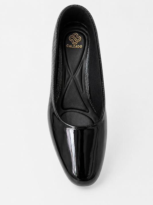 Tacón Clásico Texturizado 3.5 cm – Elegancia Cómoda para Todo el Día