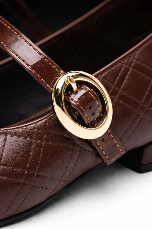 Mary Jane Café Clásico – Elegancia Atemporal con Altura Cómoda 1,5 cm | Envío Gratis