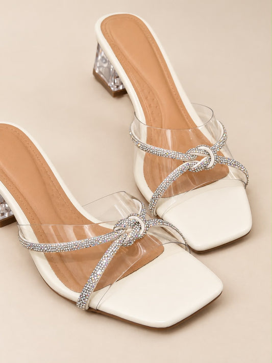 Sandalia Tacón Cristal con Brillos ✨ Elegancia a $119.900 + Envío Gratis