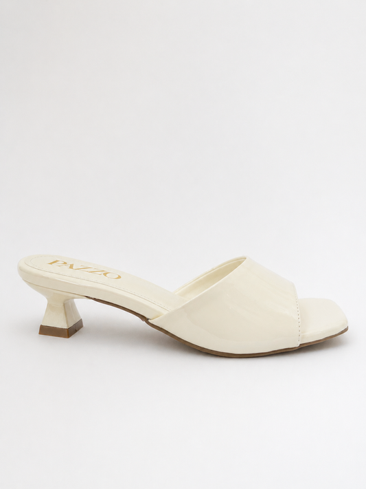 Sandalia Mule Talco Charol PAZZO 3.5 cm – Elegancia y Comodidad Todo el Día