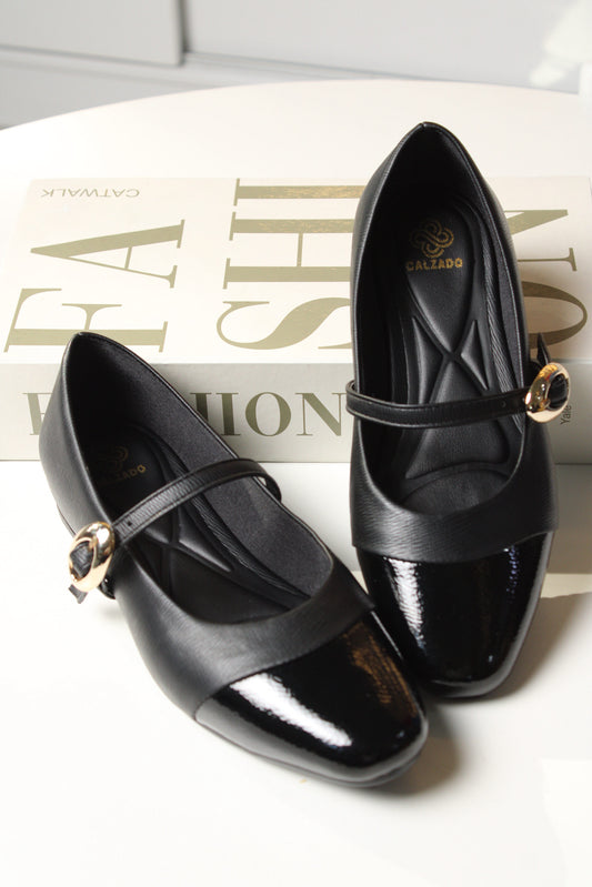 Balerina Mary Negra  Elegante | Comodidad Todo el Día