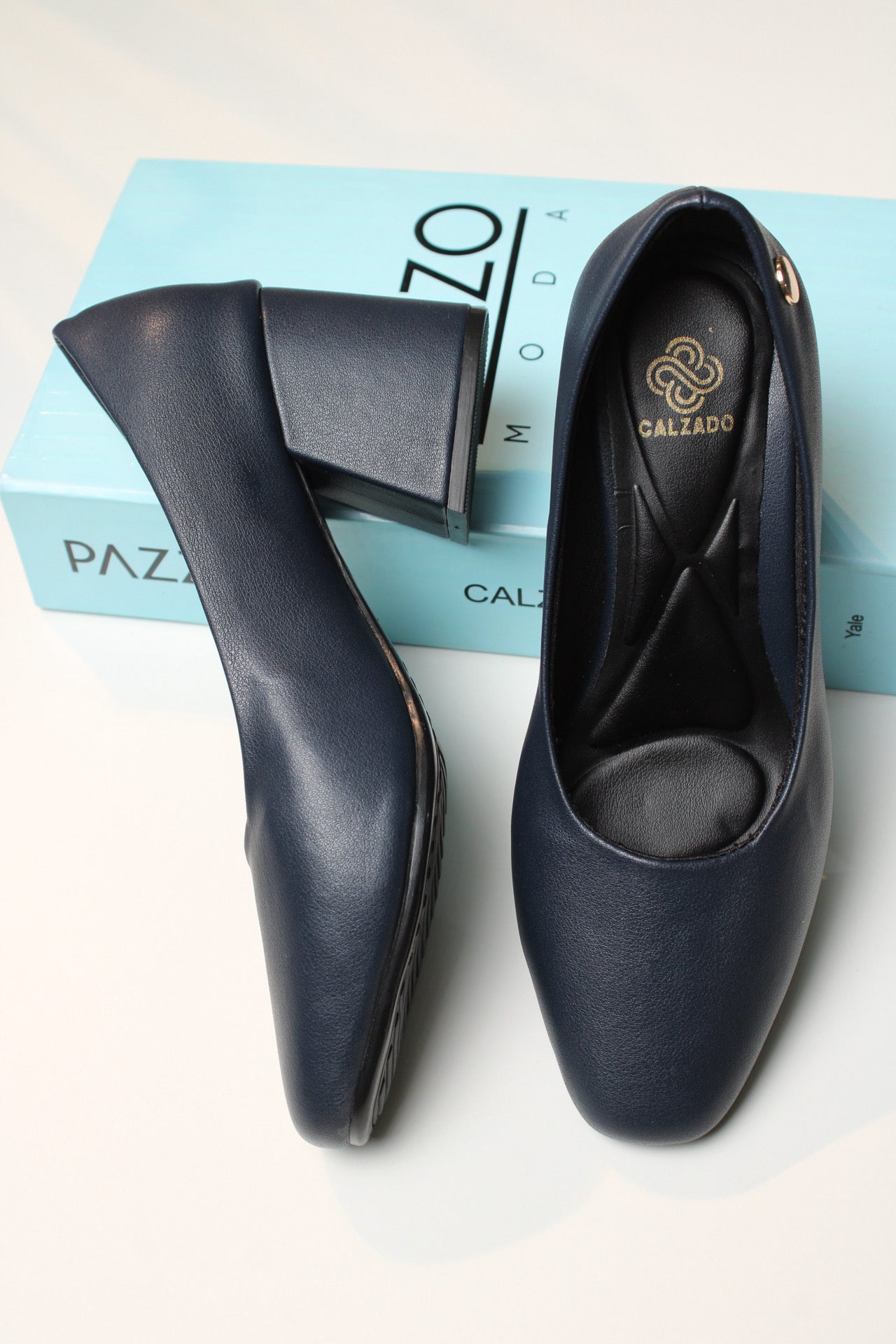💙 Tacón Azul Índigo 5,5 cm – Elegancia Moderna que Estiliza tu Look