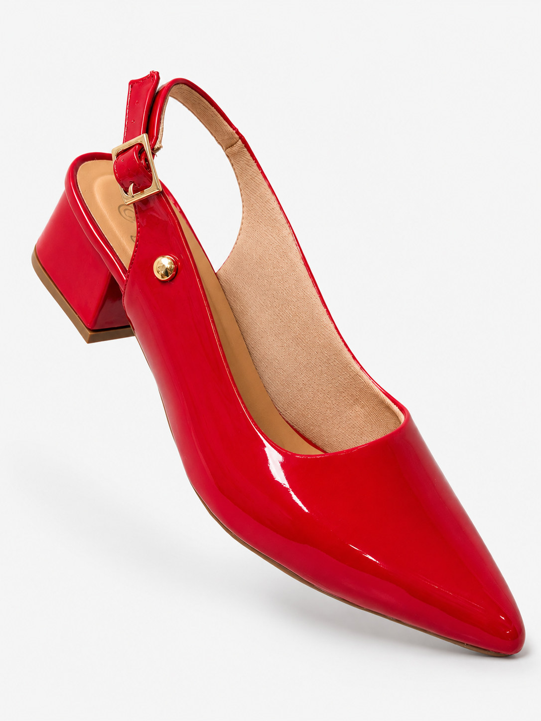 ❤️ Slingback Rojo Charol – Elegancia y comodidad en cada paso